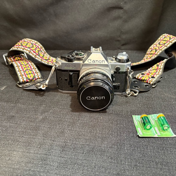 Canon AE-1 Program 35mm SLR Film Camera with 50mm Lens Kit, Tested